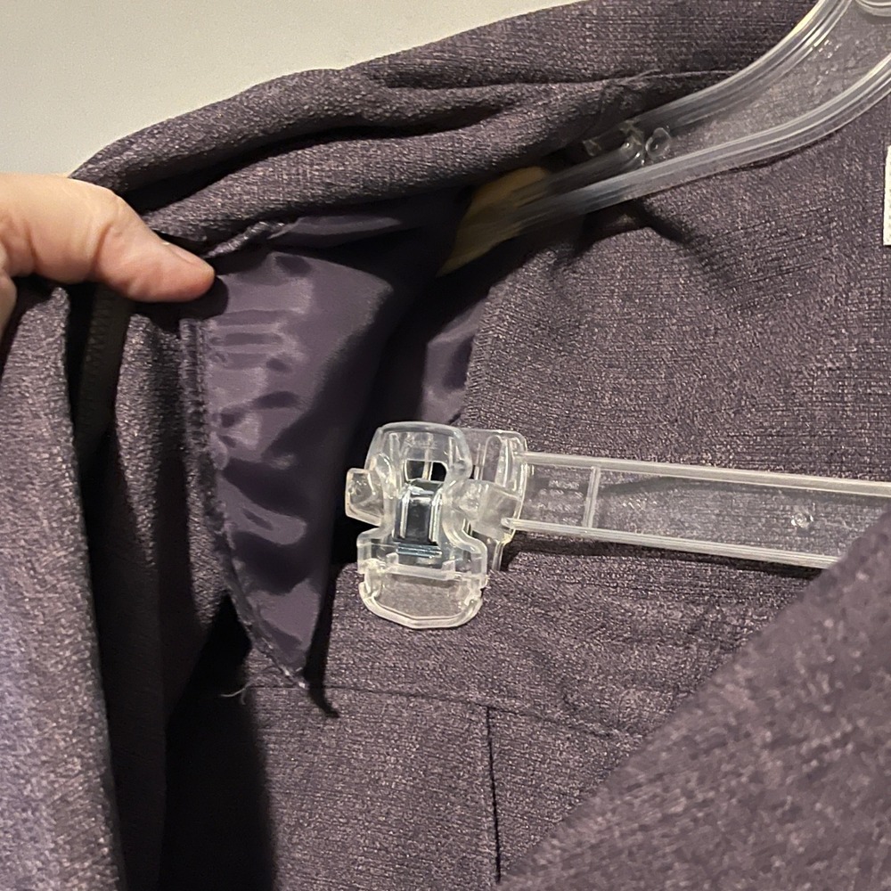Alfred Dunner Blazer 16 Pants Suit 14 Dark‎ Purple Formal Business Career Office - Picture 7 of 8
